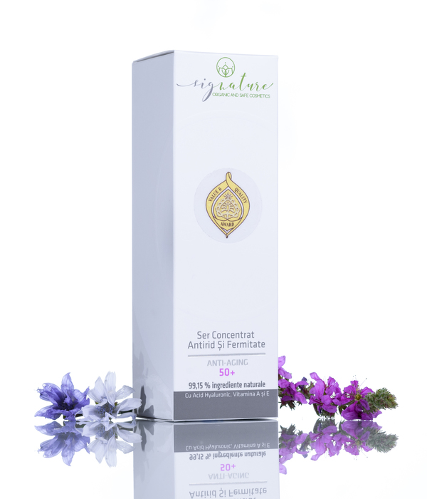 Concentrated Firming and Anti-Aging Serum 50+ with Hyaluronic Acid and Vitamins A and E - 50 ml