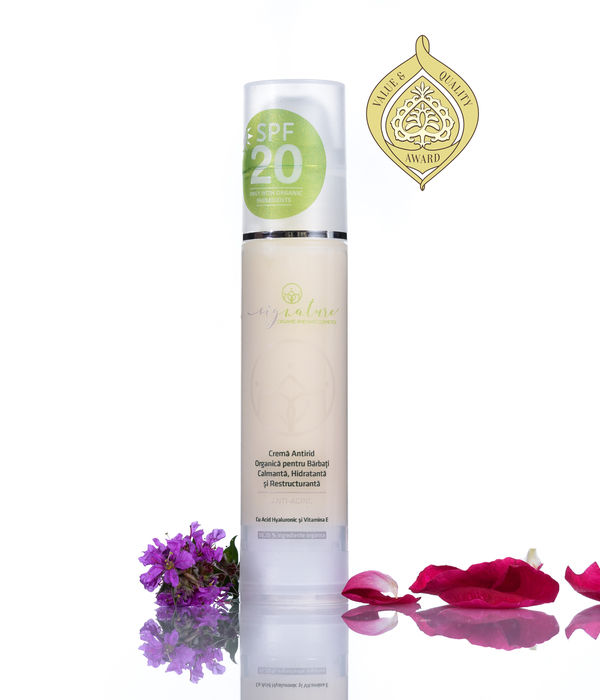 Hydrating and Firming  Anti-Aging Cream with Hyaluronic Acid and Vitamin E For Men - 50 ml