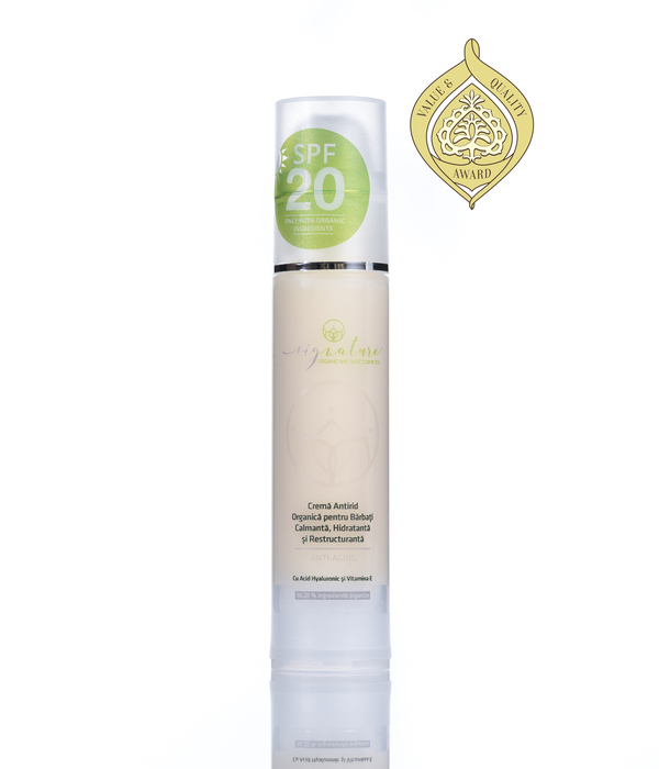 Hydrating and Firming  Anti-Aging Cream with Hyaluronic Acid and Vitamin E For Men - 50 ml