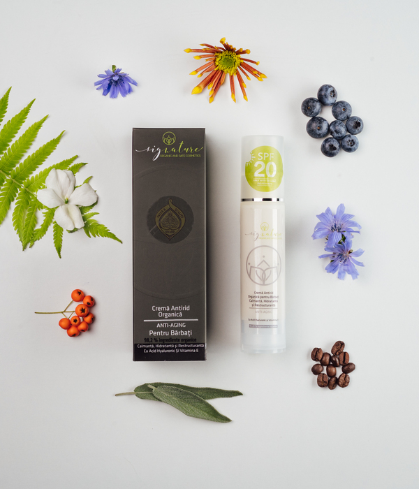 Hydrating and Firming  Anti-Aging Cream with Hyaluronic Acid and Vitamin E For Men - 50 ml