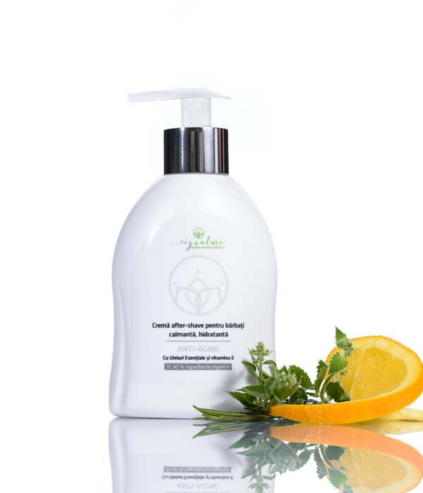 Soothing and Hydrating After-Shave Cream with Essential Oils and Vitamin E - 250 ml