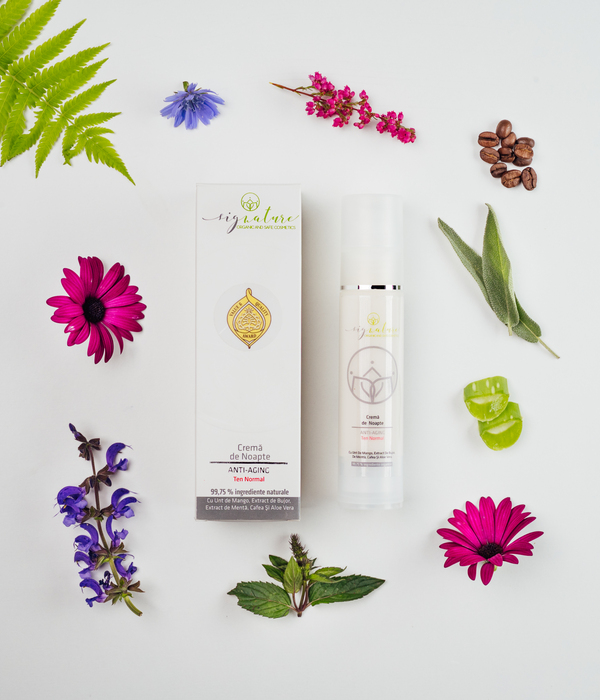 Cremă hidratantă de noapte pt. ten normal